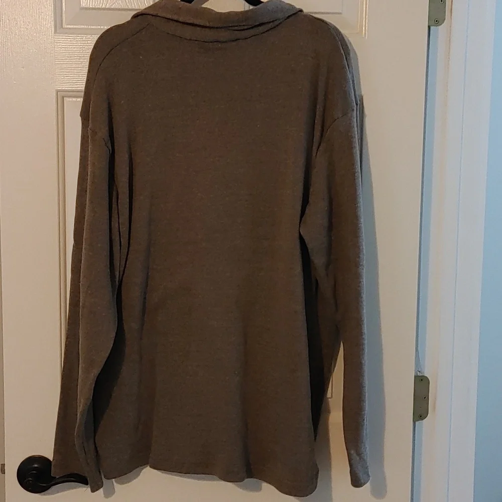 Brooklyn Unlimited Mens XL Gray Quarter Zip Up Pullover Sweater Soft Cozy Casual - Picture 4 of 6